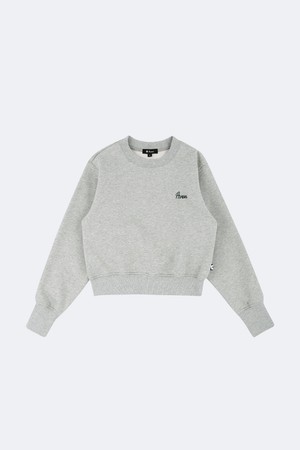 라운드넥 세미 크롭 스웨트셔츠_GREY-a