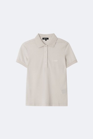 우먼 페이퍼 라이트 폴로셔츠_BEIGE-a