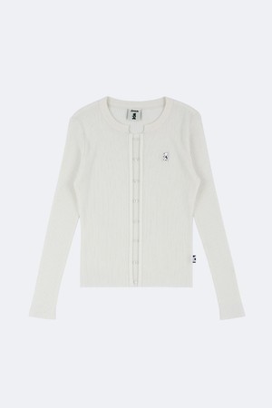 버튼 포인트 라운드넥 니트_WHITE-a