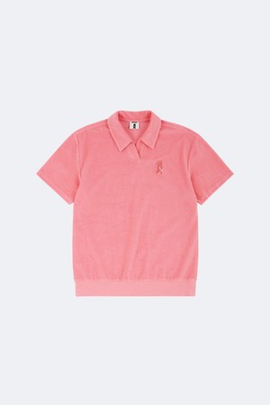 테리 브이넥 티셔츠_PINK-a