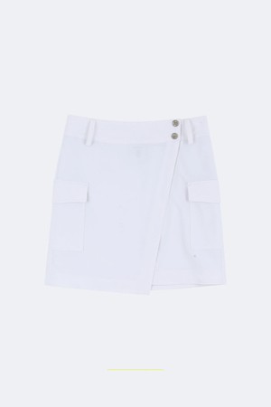 숏 슬릿 카고 스커트_WHITE-a