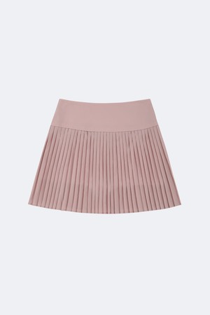 플레어 플리츠 스커트_PINK-a