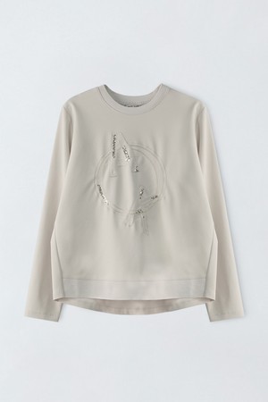 루즈핏 스팽글 자수 티셔츠 S5HS07