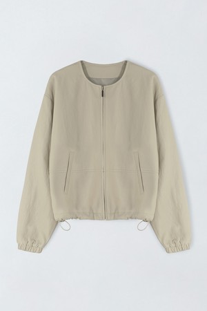 스트링 페이크 레더 자켓 O5HS19