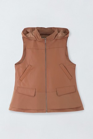 램스킨 레더 블록 베스트 E5HS14