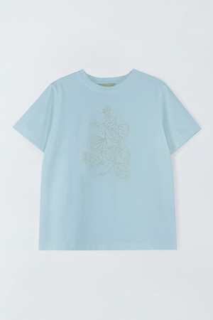 플로랄 코튼 티셔츠 S5HM08