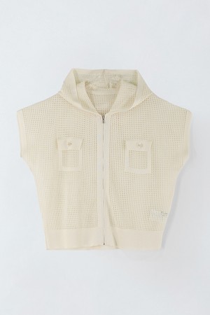 린넨 블랜디드 스카시 후드 가디건 E5HM42