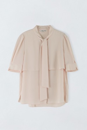 타이 반소매 블라우스 O5HM23