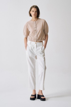 바이오 린넨 테이퍼드 팬츠 N5HM66