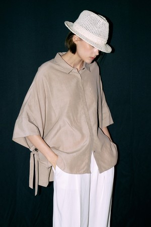린넨 블랜디드 돌먼핏 블라우스 N5HM61