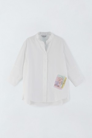 러플 프린팅 패치 셔츠 S5HM96