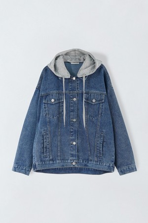 후드 데님 자켓 S5HF008