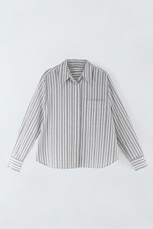 스트라이프 히든 셔츠 O5HF014