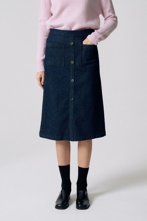 아웃포켓 버튼 데님 스커트 N5HW17