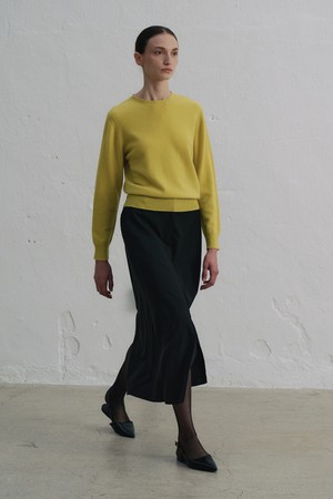 H라인 슬릿 스커트 O5HW001