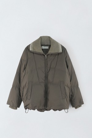 니트 카라 스트링 패딩 E5HW012