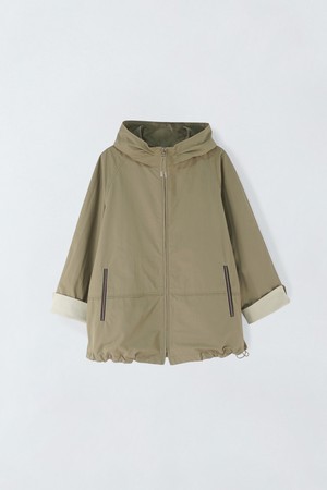 소매 배색 하프 점퍼 E5HF005