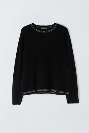 울 라인자수 니트 N5HW28