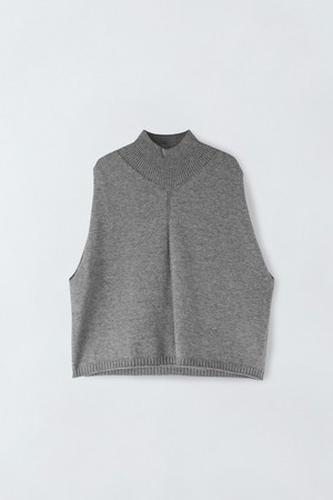 루즈핏 모크넥 니트 베스트 E5HW042