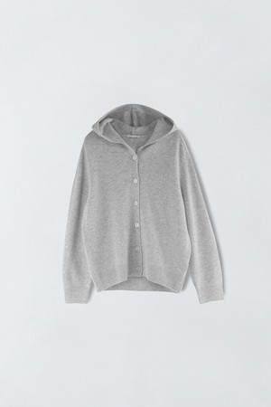 울 버튼 후드 가디건 S5HW036