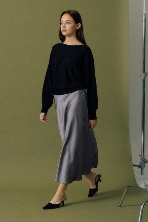 새틴 롱 스커트 S5HW032