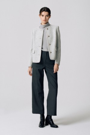 울 블랜디드 트위드 자켓 N5HW01