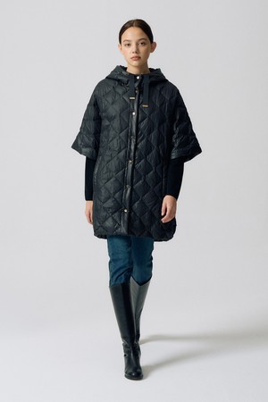 구스다운 하프소매 코트 S5HW045