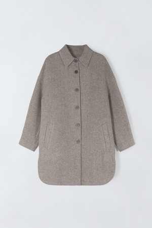 싱글 울 하프 코트 E5HW047