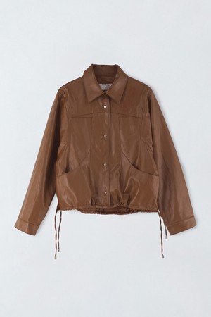 페이크레더 스트링 자켓 E5HF008