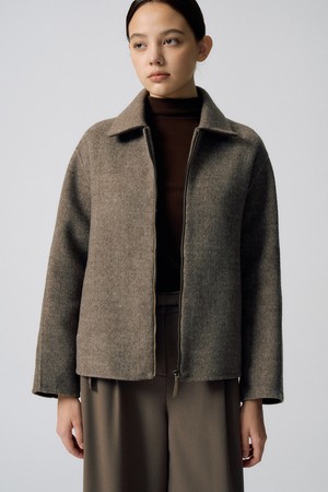 울 블랜딩 집업 자켓 N5HW48