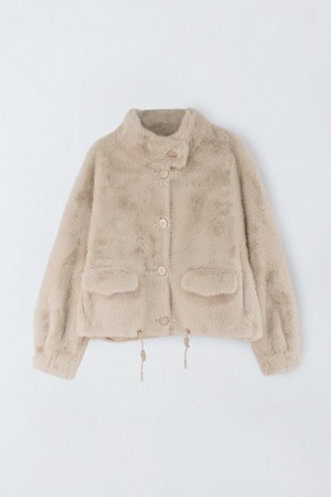 페이크 퍼 스트링 버튼 자켓 S5HW052