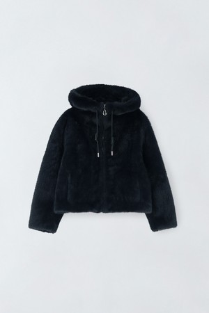 페이크 퍼 후드 자켓 S5HW053