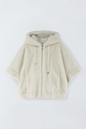 페이크 퍼 후드 집업 E5HW057