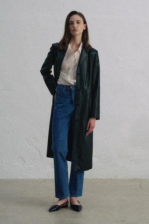 페이크 레더 싱글 코트 O5HW009