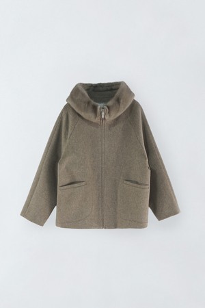 밍크 카라 울 블랜디드 자켓 E5HW007