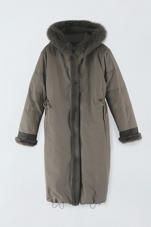 스트링 배색 구스다운 E5HW023