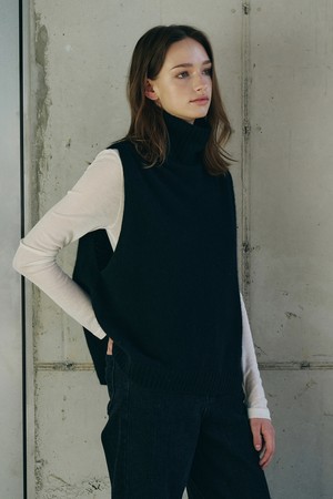 터틀넥 니트 베스트 S5HW062