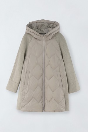 다이아 퀼팅 후드 덕 다운 E5HW072