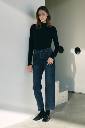 스트레이트핏 밴딩 데님 S5HW070