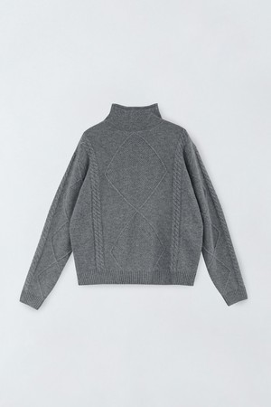 터틀넥 케이블 니트 S5HW074