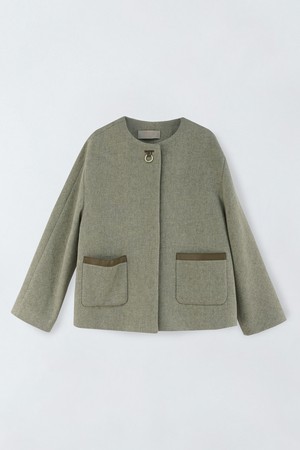 히든 버튼 울 블랜딩 자켓 N5HW65