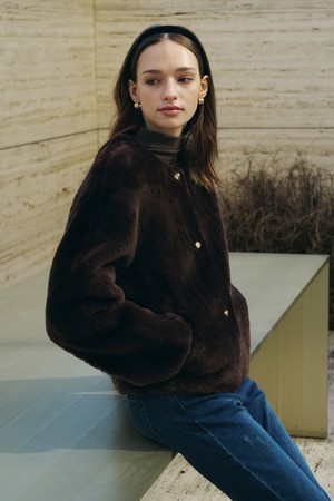 양모 라운드 자켓 E5HW094