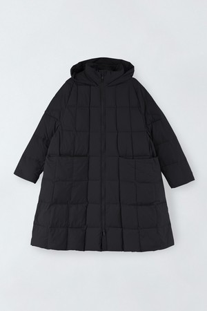 구스다운 후드 패딩 코트 E5HW092