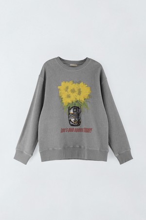 빈티지 코튼 플라워 맨투맨 N5IS001