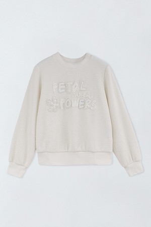 레터링 자수 스웻셔츠 N6IS010