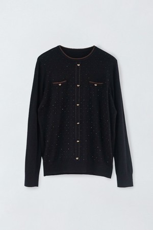 라인 배색 니트 E6IS003