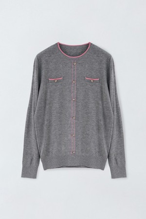 라인 배색 니트 E6IS003