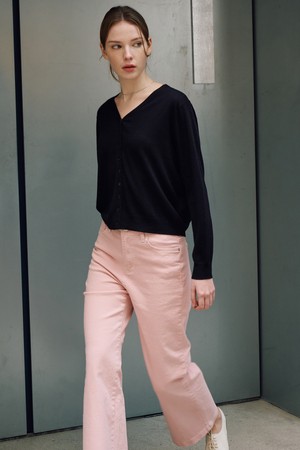 V넥 버튼 가디건 S6IS011