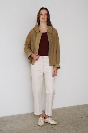 코튼 블랜디드 테이퍼드 팬츠 N6IM002