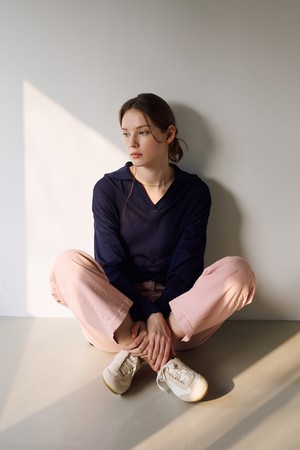 텐셀 V넥 카라 니트 N6IM008